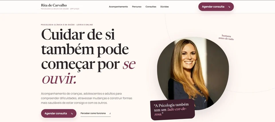Homepage screenshot: Rita de Carvalho